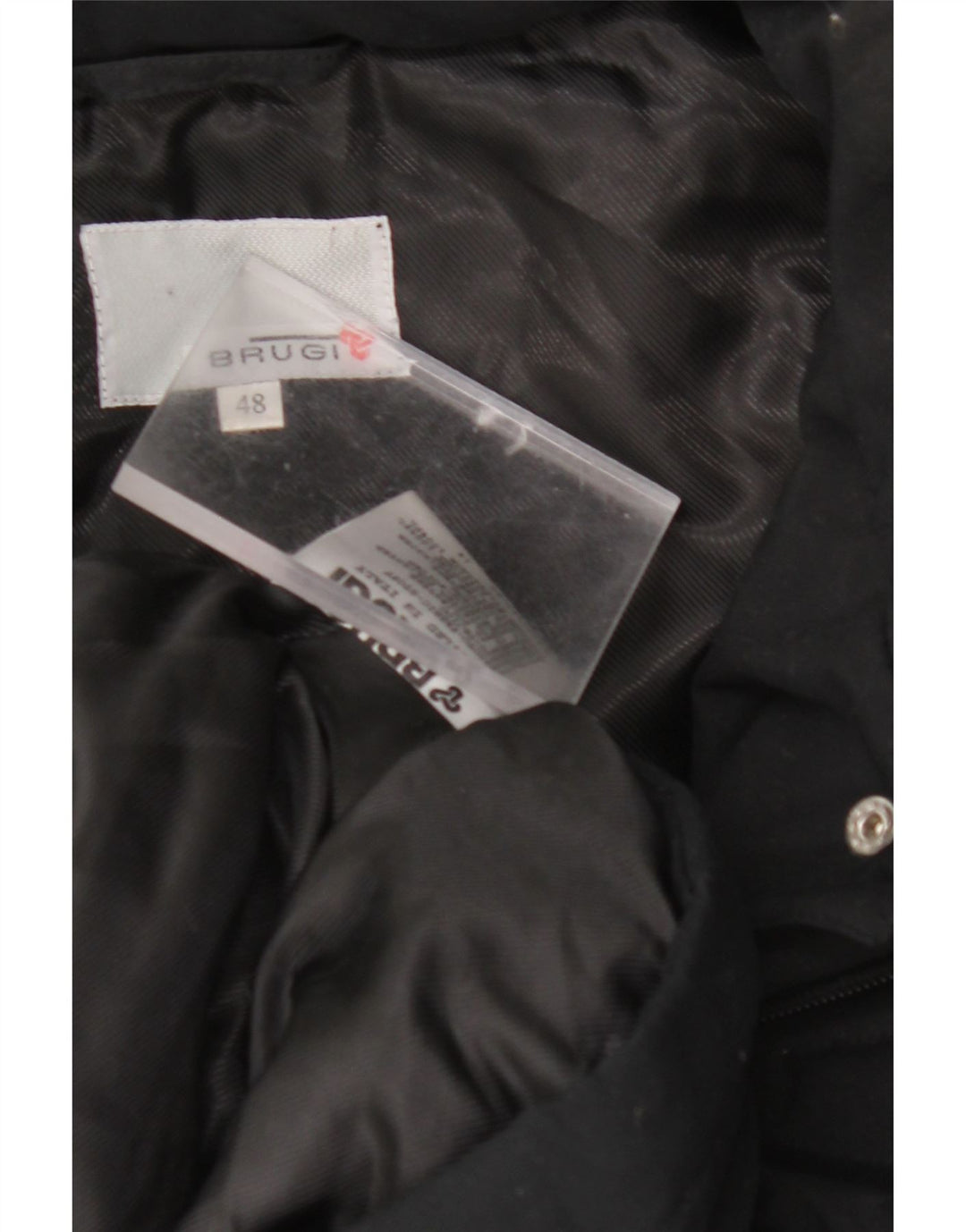 Casaco acolchoado com capuz feminino BRUGI IT 48 XL poliéster preto