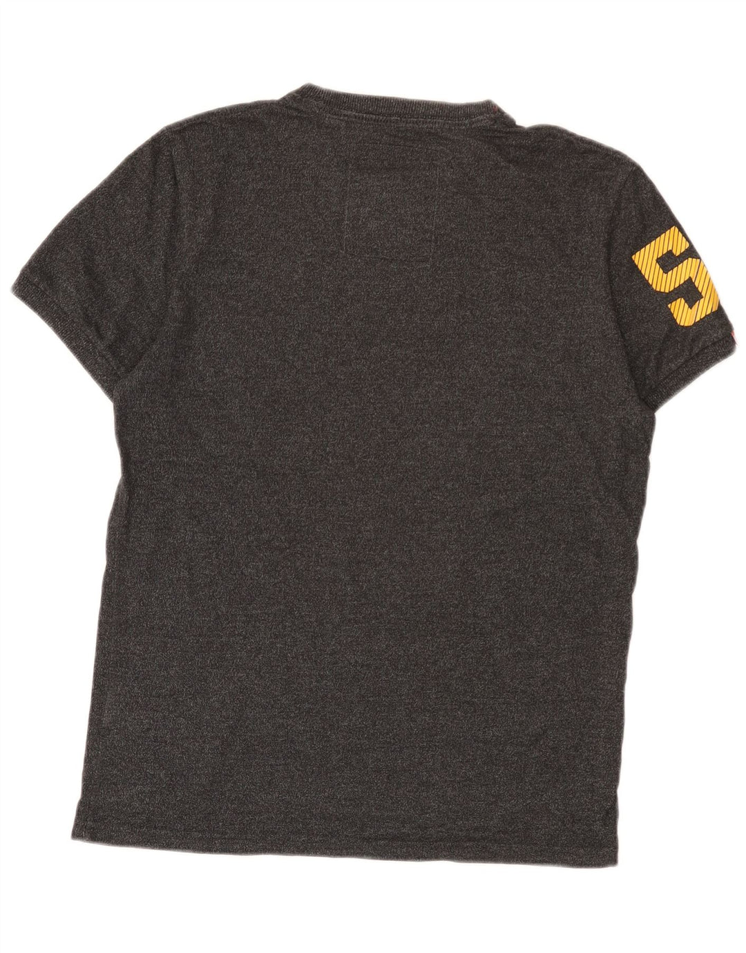 Camiseta gráfica masculina Superdry Top grande algodão cinza