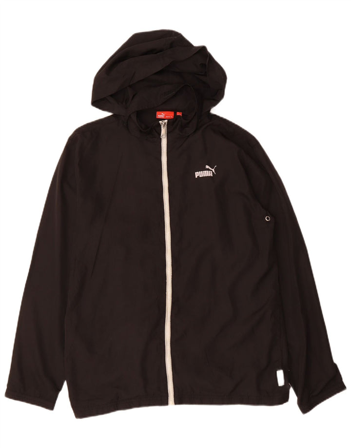 PUMA Boys Hooded Tracksuit Top Jacket 13-14 Anos XL Preto Poliéster