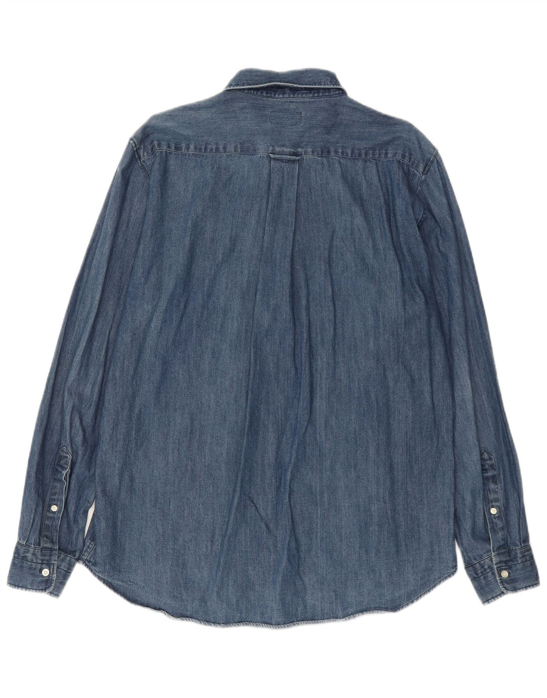 Camisa jeans masculina GANT XL azul algodão