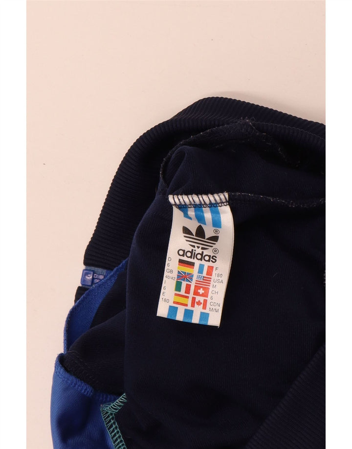 Adidas Mens Tracksuit Top Jacket UK 40/42 Médio Azul Colourblock Poliéster
