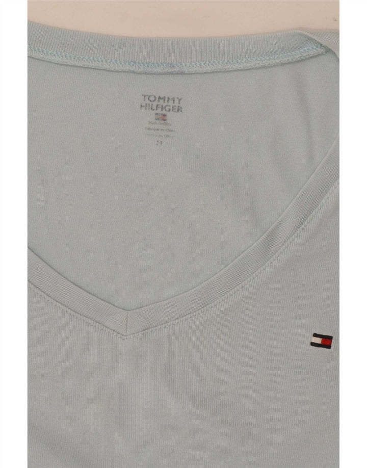 Tommy Hilfiger Camiseta Feminina Top UK 12 Médio Azul