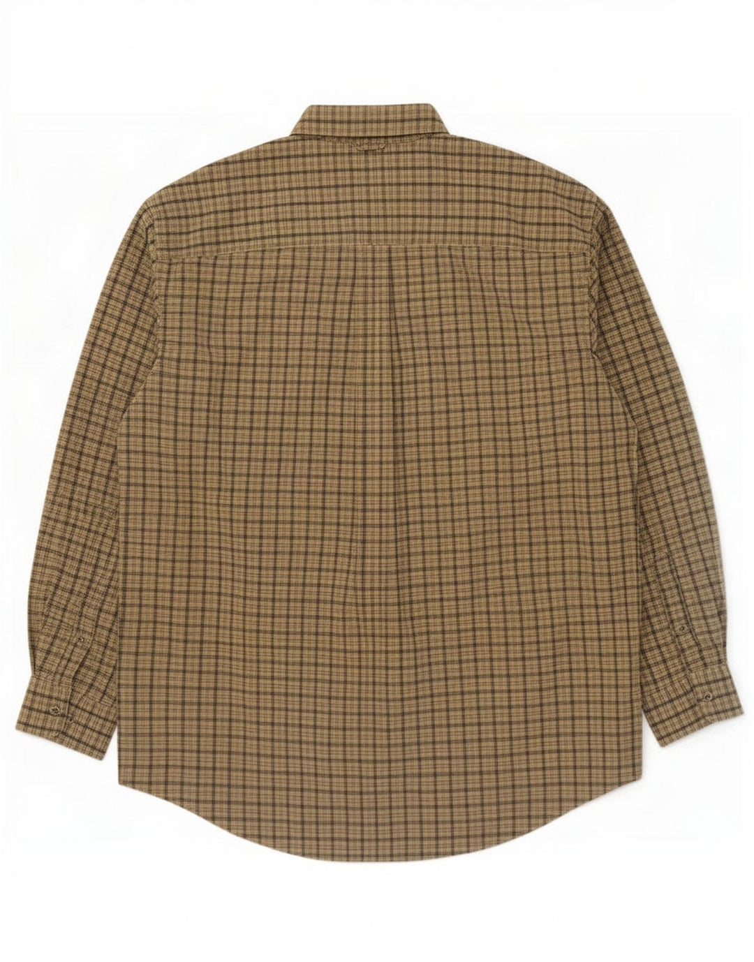 Camisa masculina Timberland grande xadrez cáqui algodão