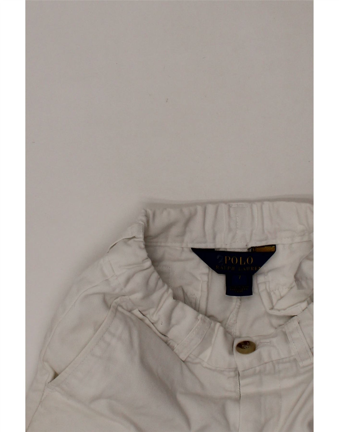 POLO RALPH LAUREN Menino Chino Shorts 6-7 Anos W22 Algodão Branco