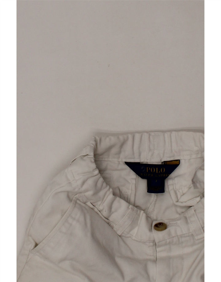 POLO RALPH LAUREN Menino Chino Shorts 6-7 Anos W22 Algodão Branco