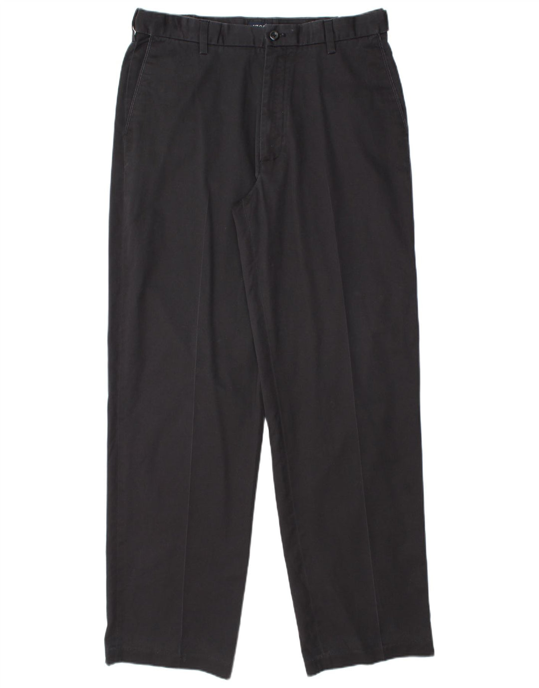 Calça chino reta masculina IZOD W34 L34 algodão azul marinho