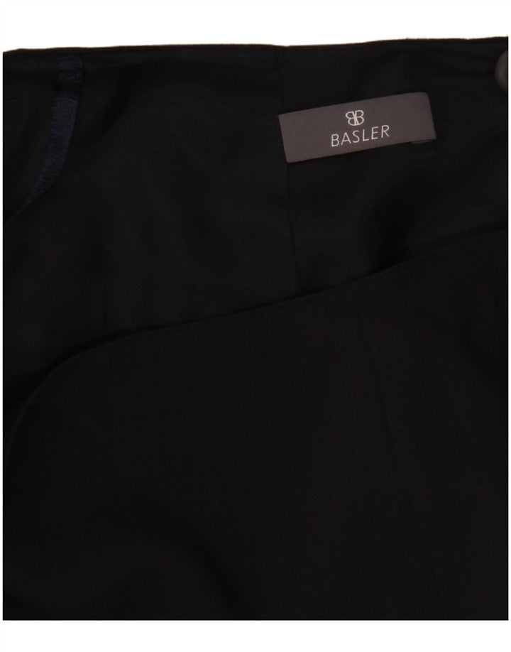 Saia reta feminina Basler W29 azul marinho médio