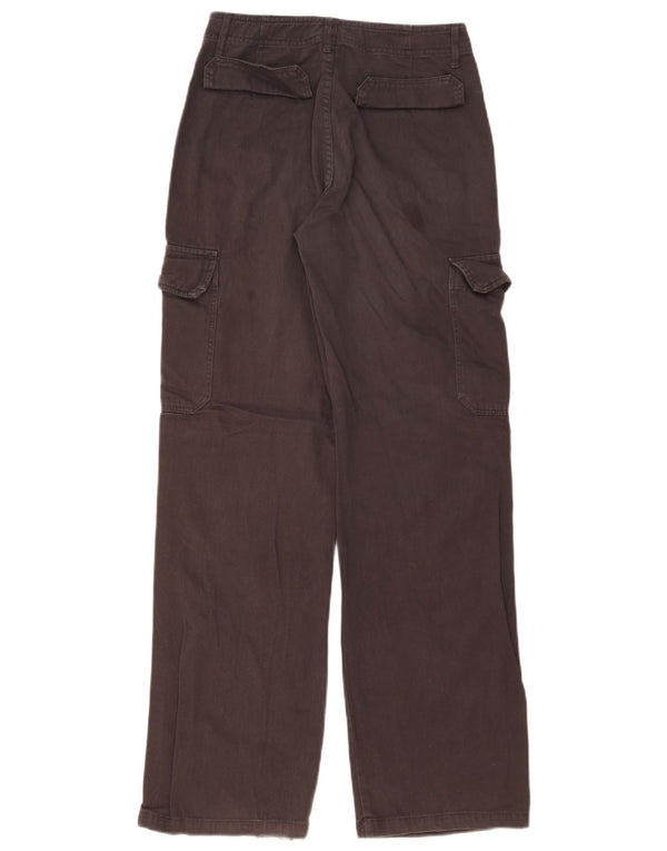 Calça cargo feminina ZARA com perna larga EU 34 2XL W24 L31 preta