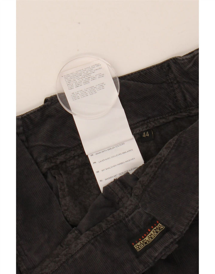 Saia feminina de veludo geográfico NAPAPIJRI IT 44 médio W32 algodão preto