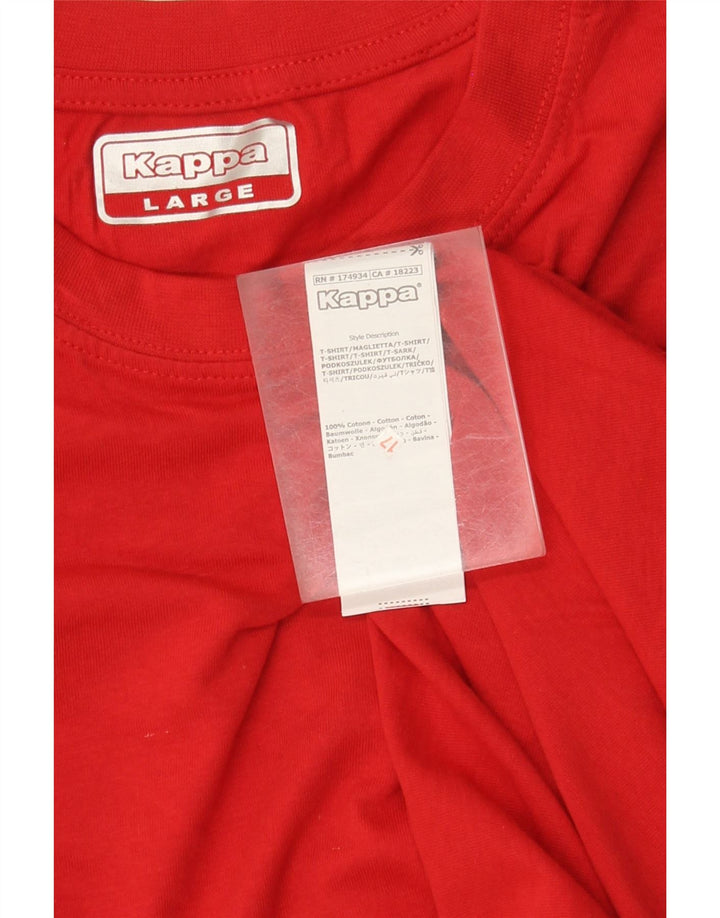 Camiseta masculina Kappa Top grande algodão vermelho