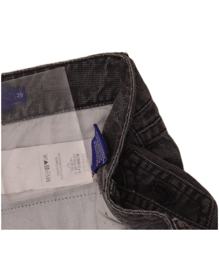 JECKERSON Mens Chino Shorts W29 Médio Algodão Preto