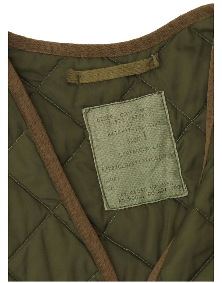 Colete acolchoado oversized feminino vintage US 1 XS cáqui