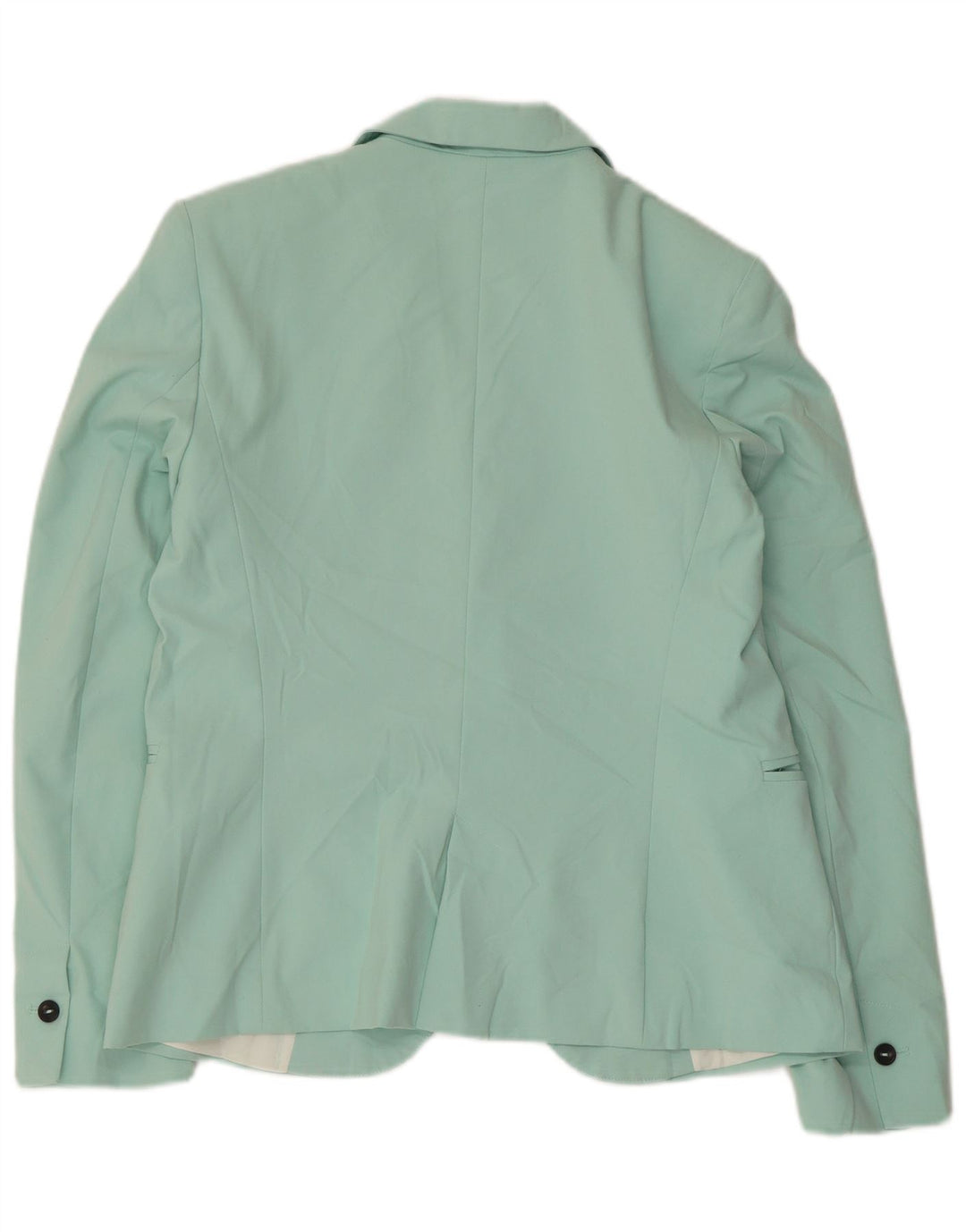 Jaqueta blazer feminina Zara com 1 botão EU 40 poliéster verde médio