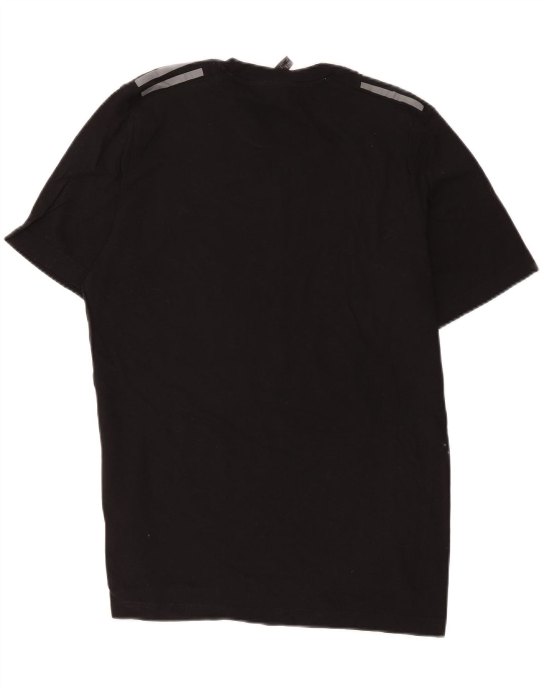 Adidas Mens Camiseta Top Médio Algodão Preto