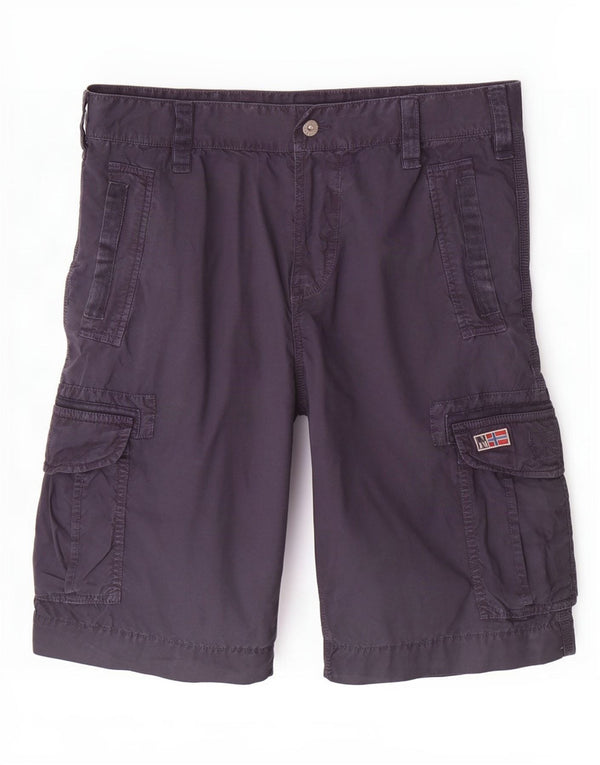 Shorts cargo masculino Napapijri W36 grande algodão azul marinho