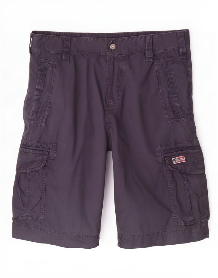 Shorts cargo masculino Napapijri W36 grande algodão azul marinho