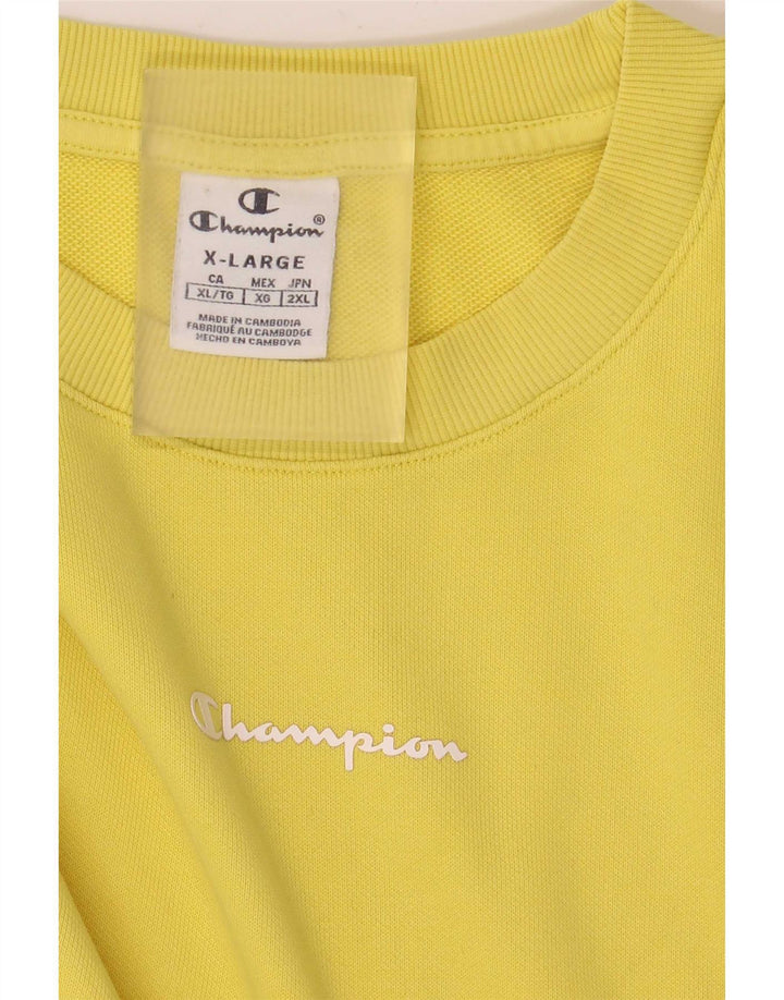 Jumper de moletom feminino Champion UK 18 XL amarelo