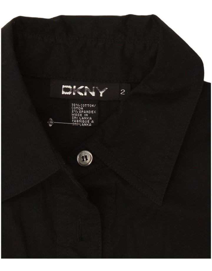Camisa feminina Dkny US 2 XS algodão preto