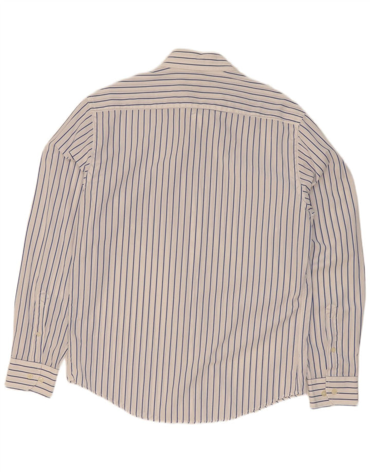 Camisa masculina Conte of Florence de algodão listrado branco médio