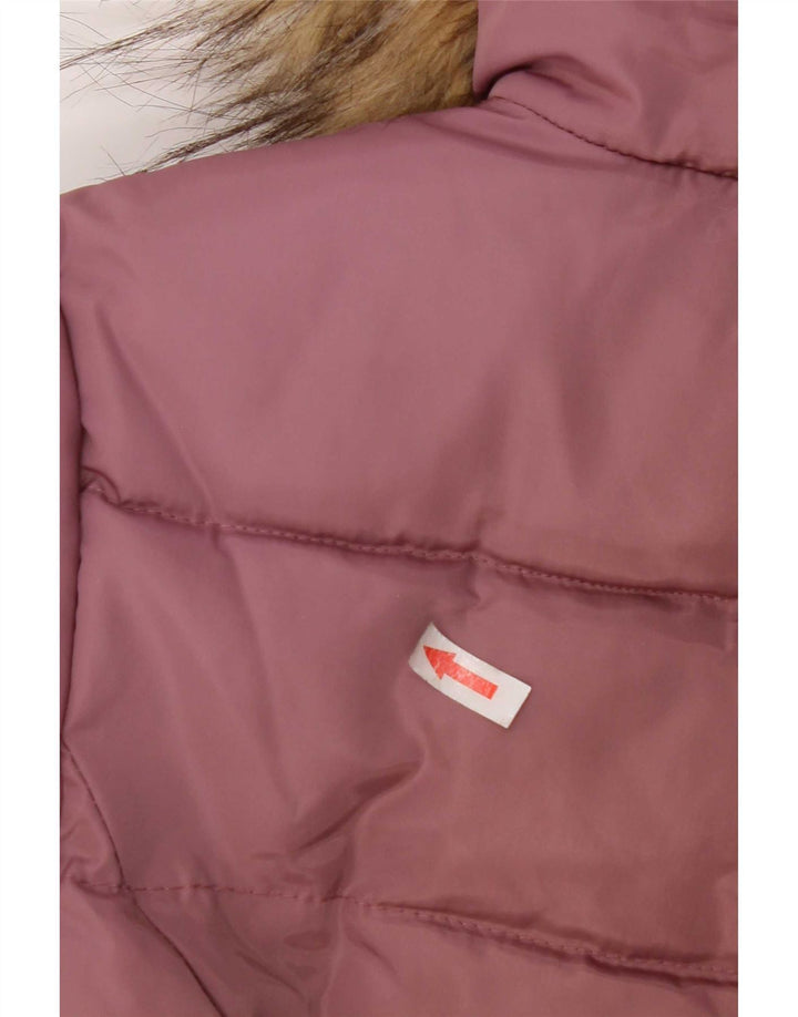 Dkny Casaco acolchoado com capuz para meninas 10-11 anos poliéster rosa médio