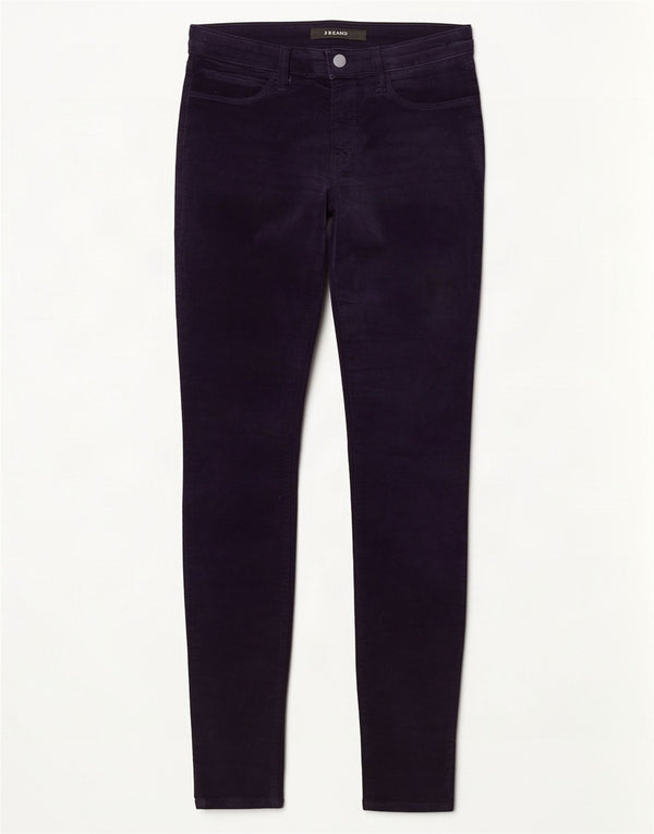 Calça feminina casual de veludo skinny J Brand W29 L30 algodão roxo