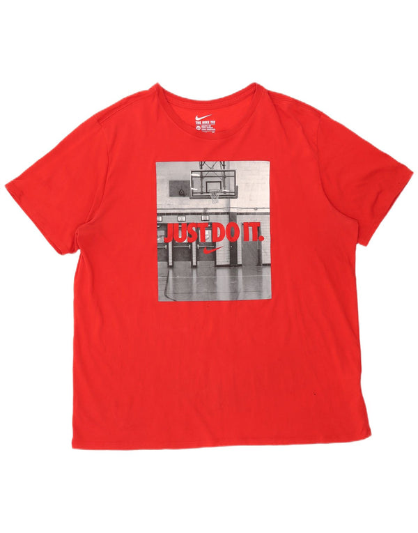 Camiseta Nike Masculina Athletic Cut Graphic Top 2XL Algodão Vermelho