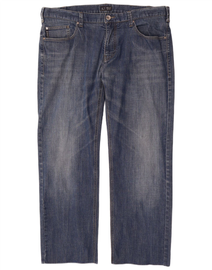 ARMANI Jeans reto masculino W38 L30 algodão azul