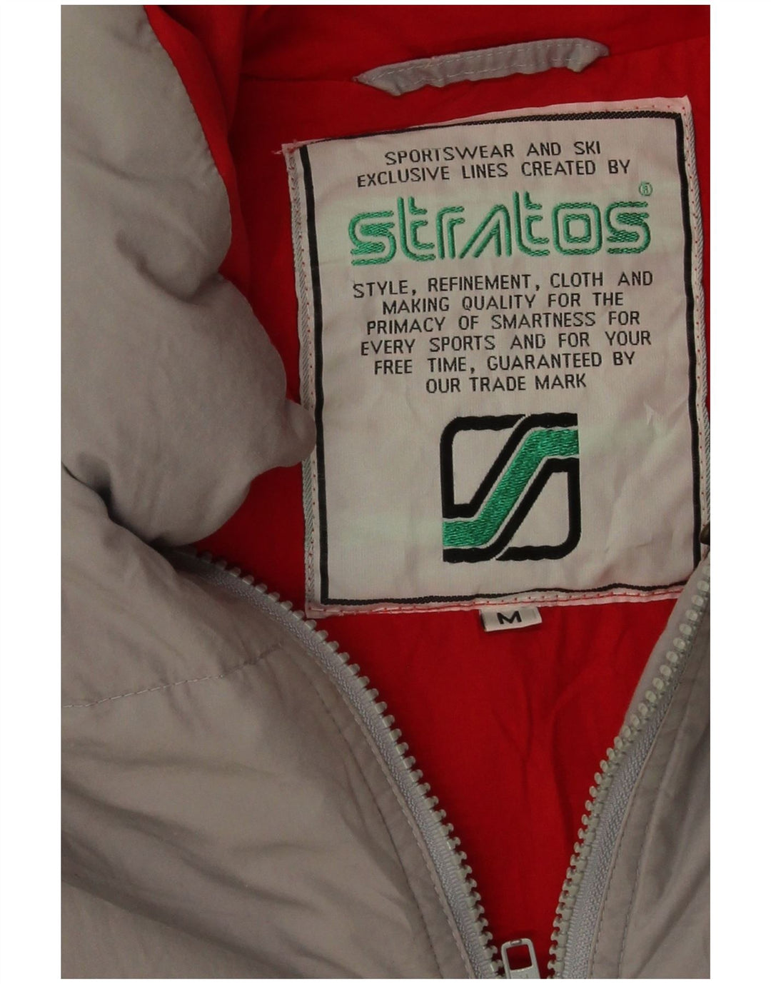 Colete acolchoado masculino Stratos UK 38 algodão cinza médio