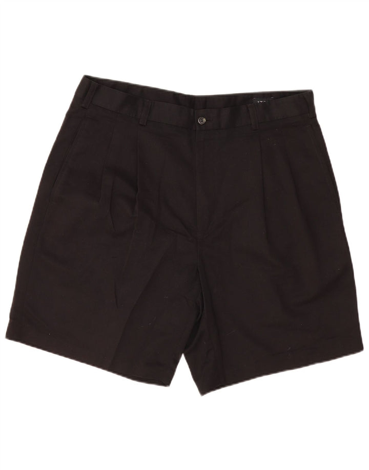 Izod Mens Pegged Chino Shorts W36 Grande Poliéster Preto
