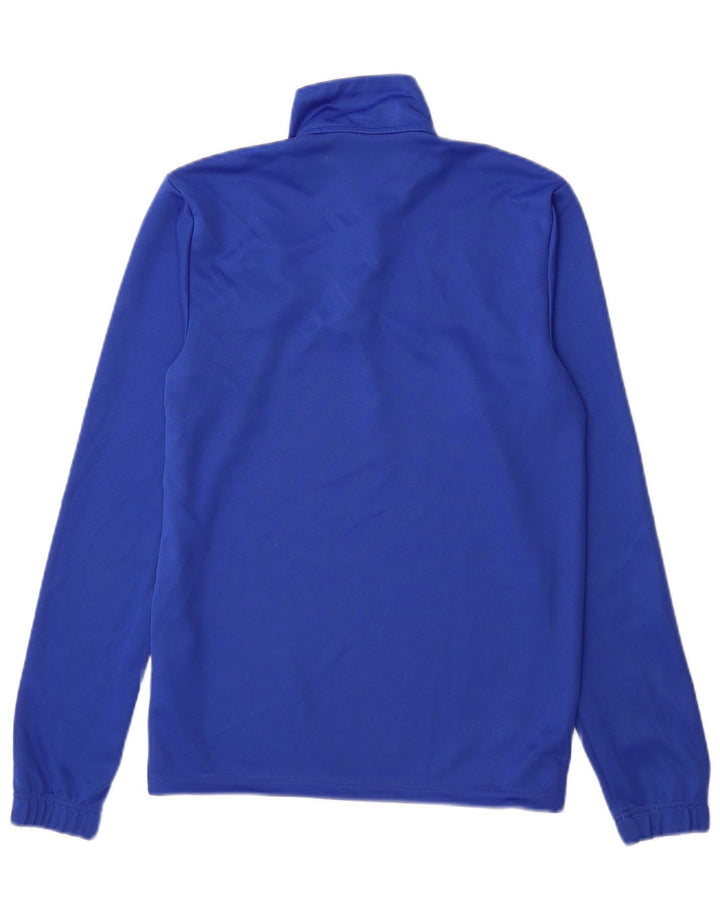 ADIDAS Mens Climalite Zip Neck Pullover Treino Top XS Azul Poliéster