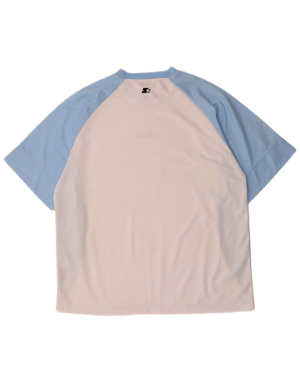 STARTER Mens Graphic T-Shirt Top 2XL White Colourblock Polyester