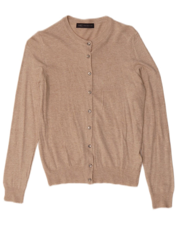 Suéter cardigã feminino Marks & Spencer Reino Unido 12 médio rosa manchado