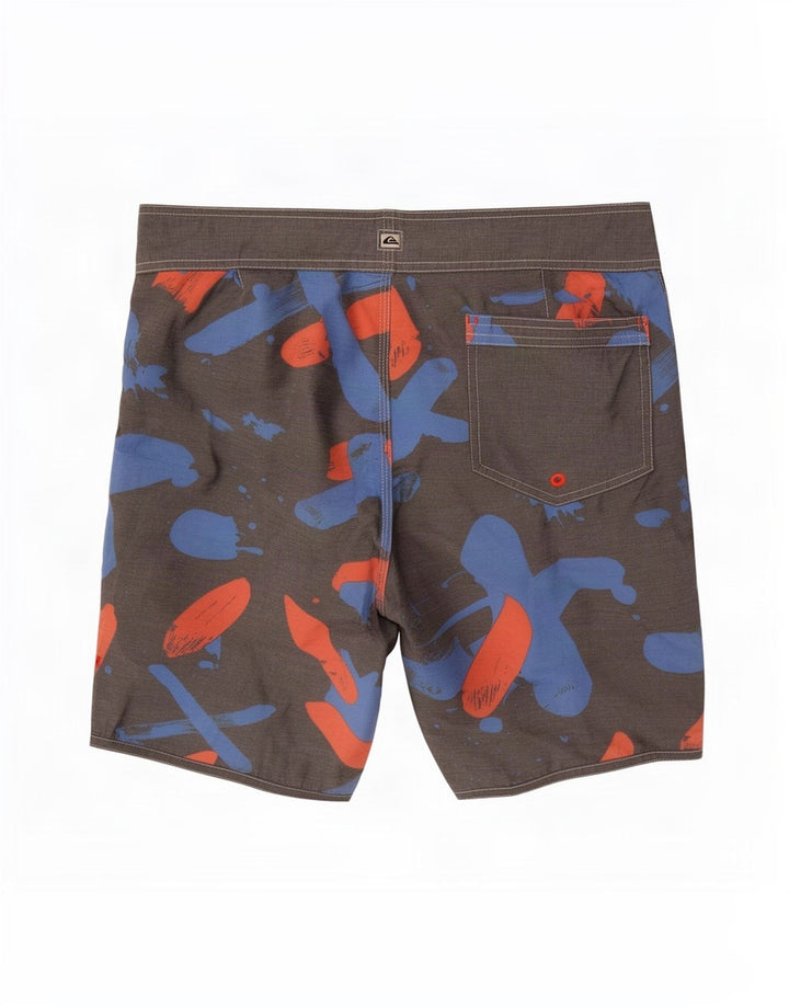 Quiksilver Calções de banho masculino poliéster cinza médio