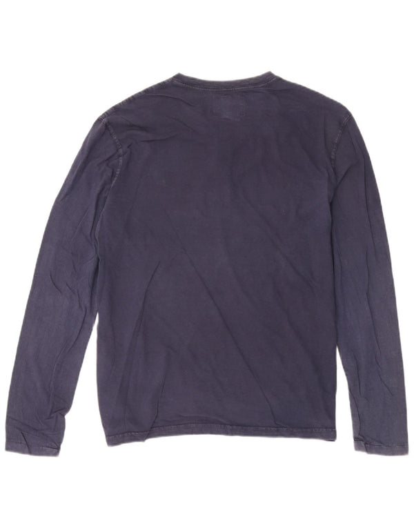 Top masculino Polo Ralph Lauren manga comprida médio algodão azul marinho