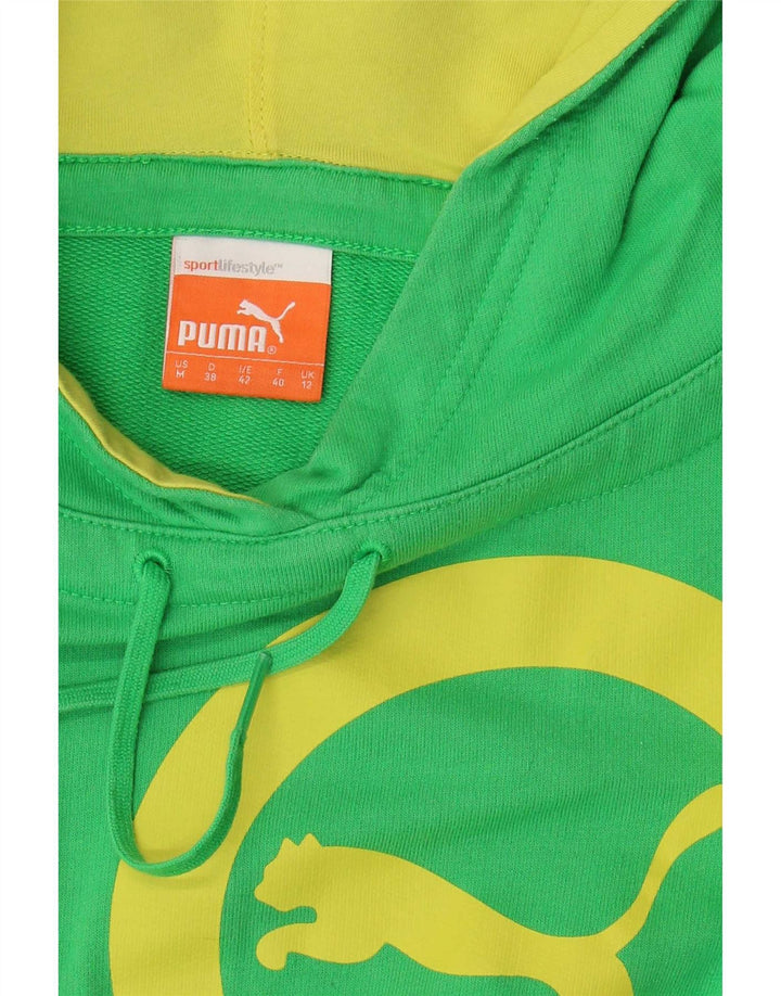 Puma feminino gráfico moletom com capuz Reino Unido 12 médio verde