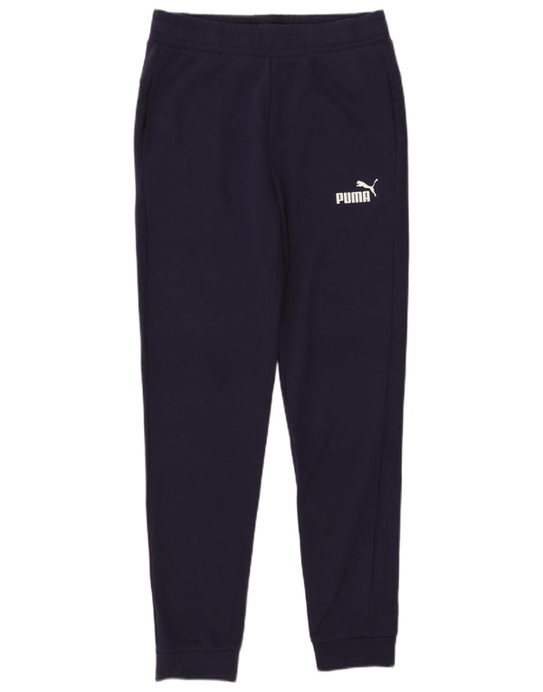 Calça de treino feminina PUMA Joggers UK 14 médio azul marinho algodão