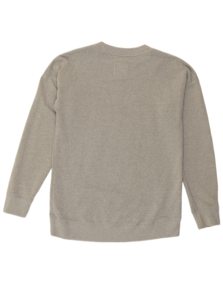 Jack Wills feminino gráfico oversized moletom jumper Reino Unido 8 pequeno cinza