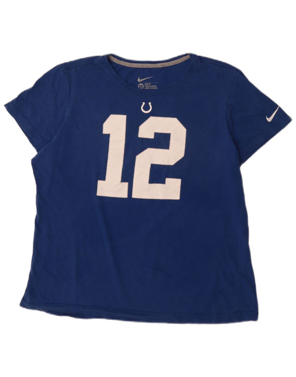 Camiseta feminina Nike Indianapolis Colts Slim Fit gráfica top UK 20 2XL azul