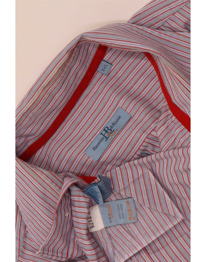 Camisa masculina Harmont & Blaine 3XL algodão listrado vermelho