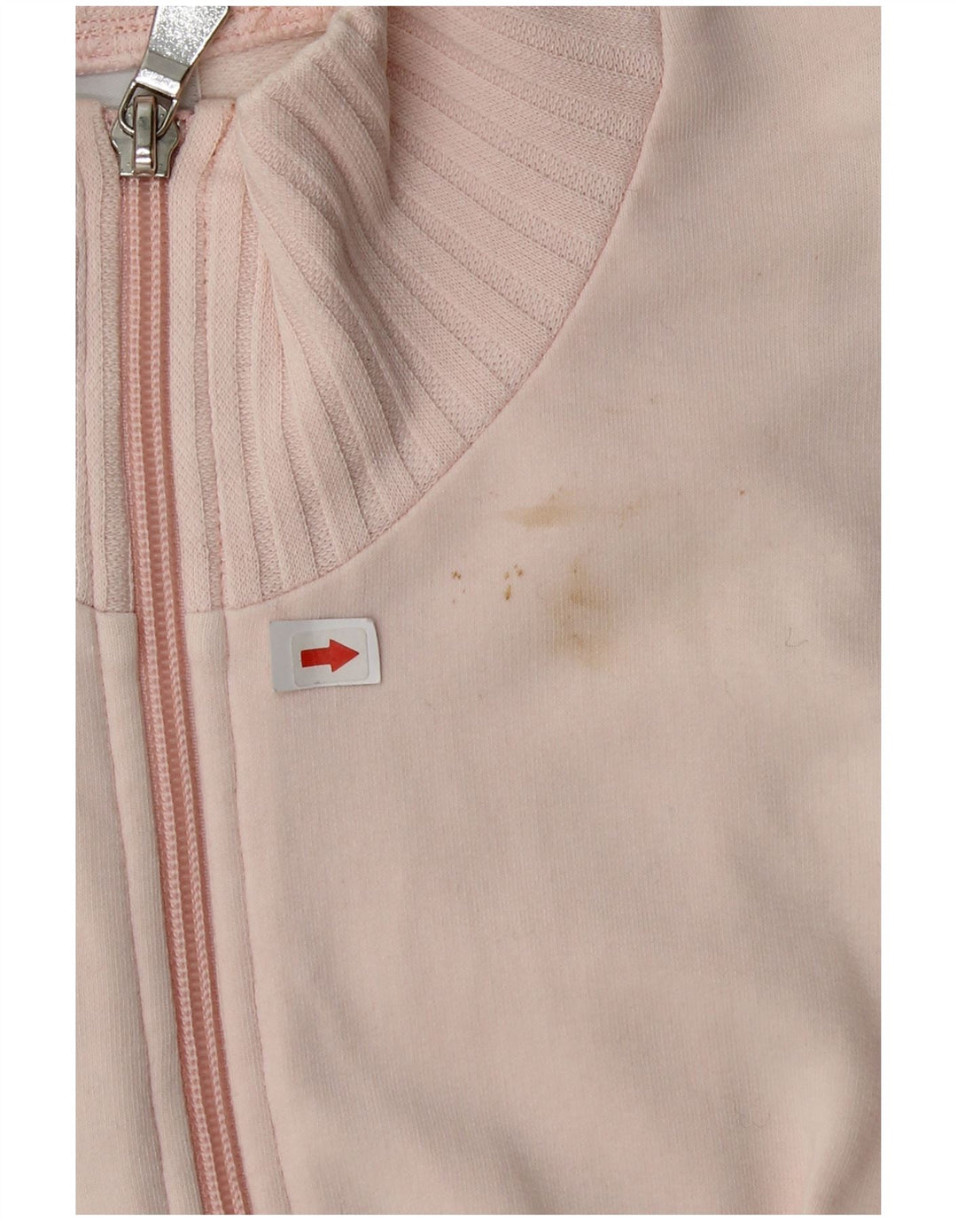 Adidas Womens Tracksuit Top Jacket UK 14 Médio Rosa Algodão