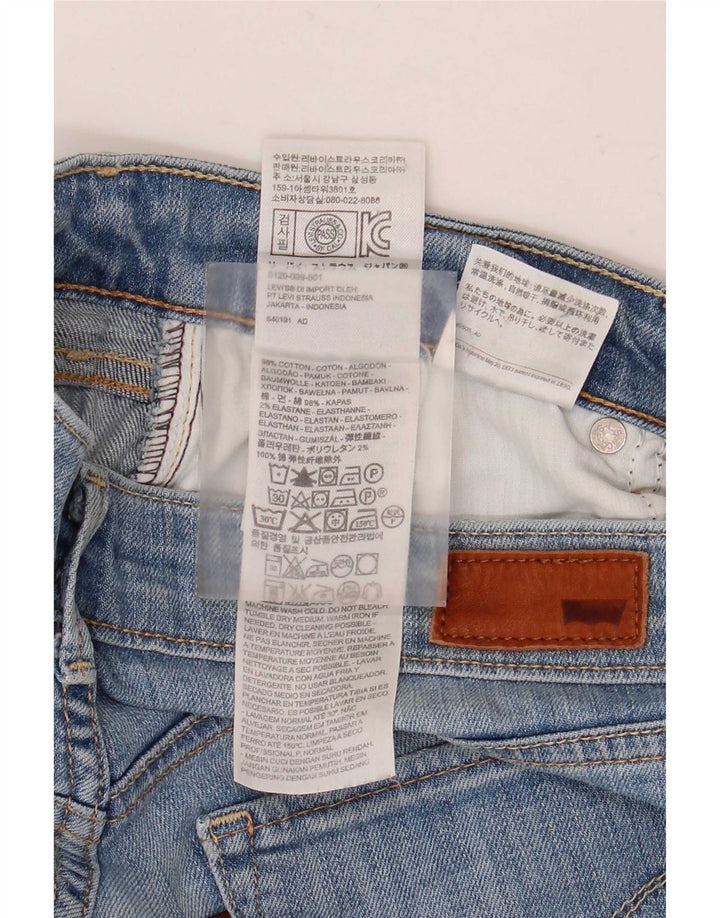 Jeans retos femininos Levi's W28 L28 algodão azul