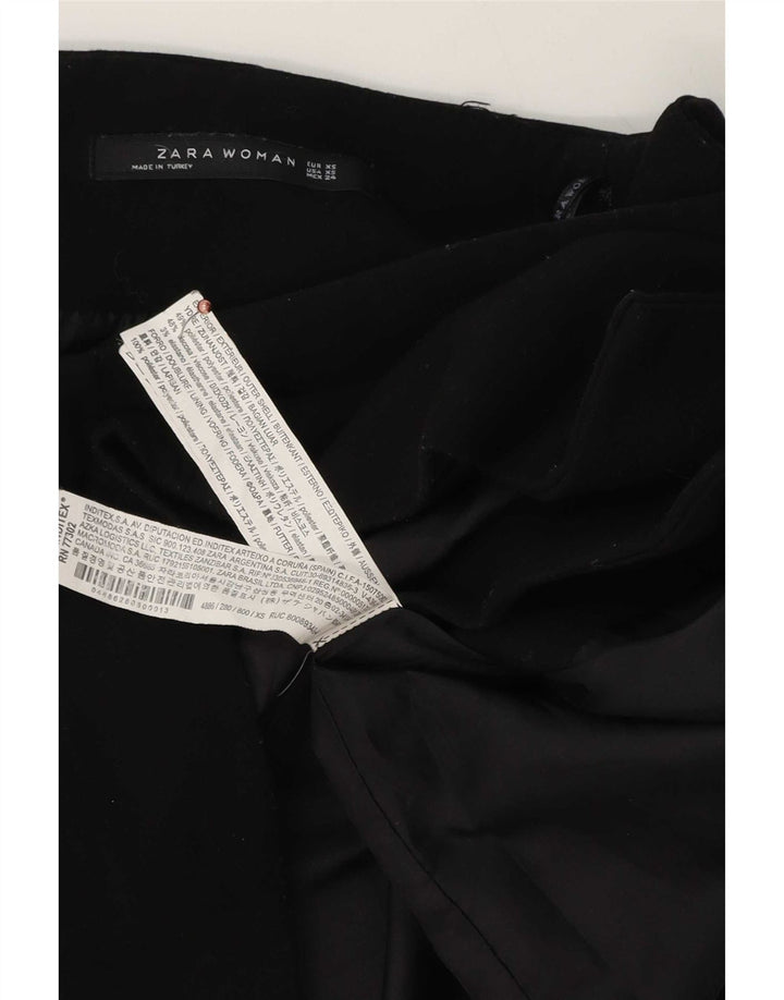 Mini saia feminina Zara XS W24 poliéster preto