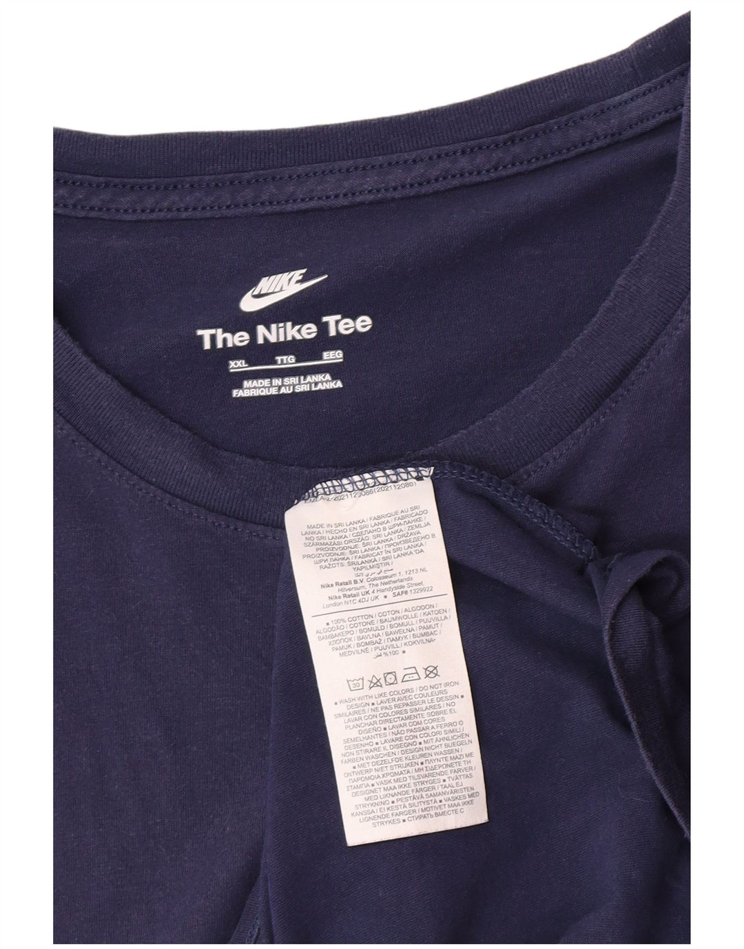 Camiseta masculina Nike Top 2XL algodão azul marinho