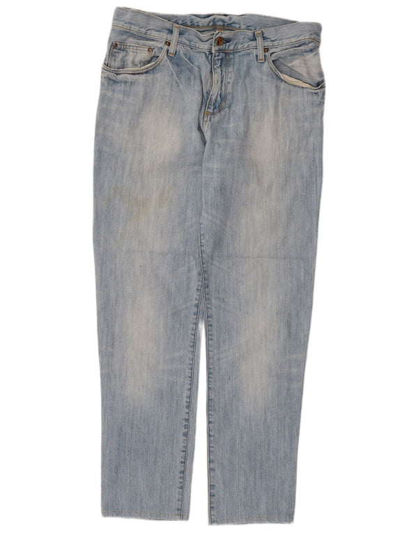 Carhartt Mens Straight Jeans W34 L28 Azul Algodão