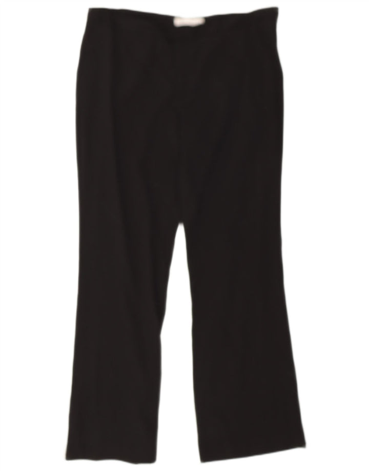 Zara Calça feminina casual bootcut 2XL W42 L31 poliéster preto