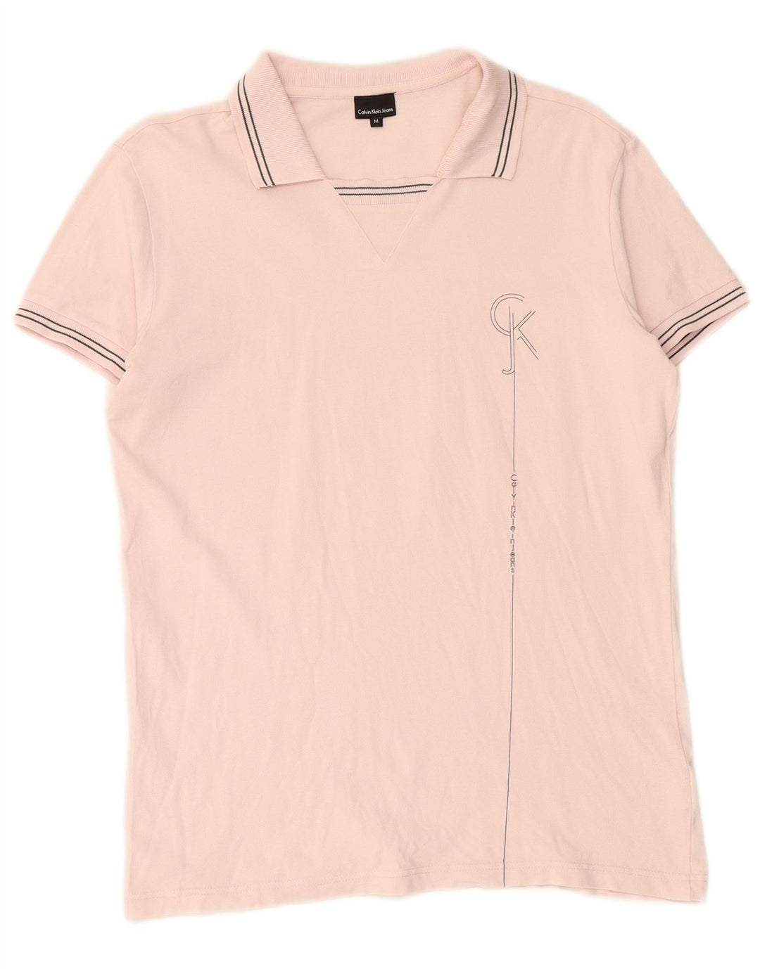 Camisa polo masculina CALVIN KLEIN JEANS algodão rosa médio