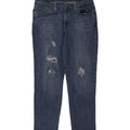LEVI'S Womens Boyfriend Distressed Cropped Jeans W29 L26 Blue Vintage Levi's and Second-Hand Levi's from Messina Hembry 