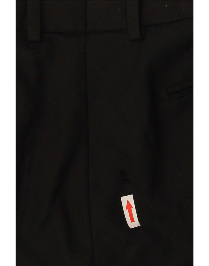 Calça masculina Marks & Spencer com ajuste sob medida W38 L31 lã preta