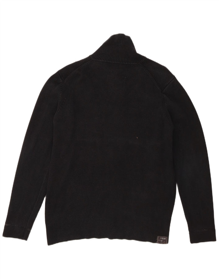 Suéter cardigã gráfico masculino G-STAR XL algodão preto