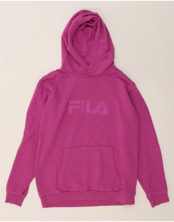 FILA Suéter gráfico feminino com capuz 13-14 anos algodão roxo
